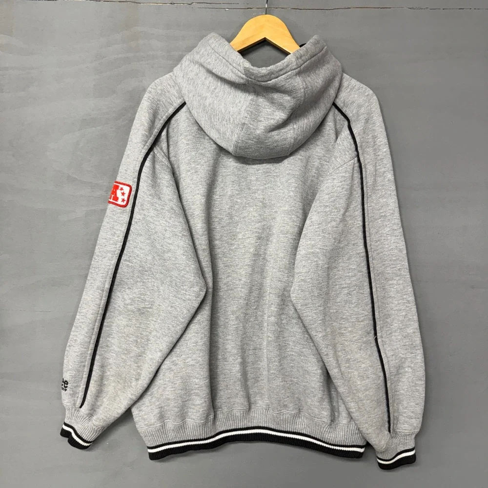 RARE Lee Sport‎ Pittsburgh Steelers Vintage Hoodie Grey NFL Sweatshirt Large